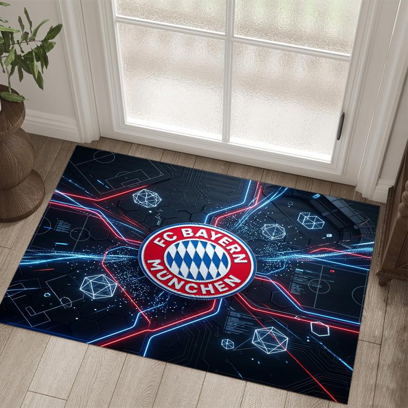 Tappeto in velluto di cristallo con design Bayern Monaco Accogliente Non?Tappeto Stampato Antiscivolo per Camera da Letto Soggiorno Ingresso
