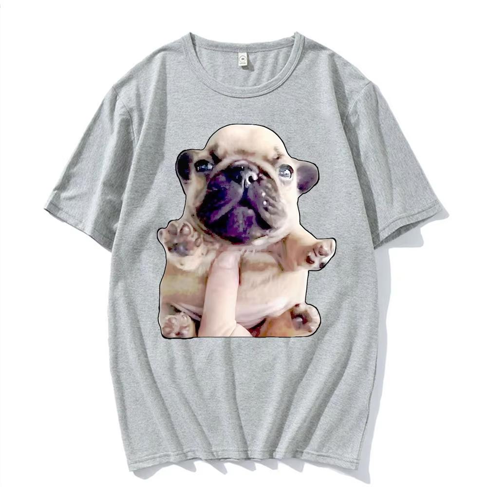

French Bulldog Funny Pibble Meme T-shirt Unisex Summer Tops Kawaii Cute T Shirt Men Women High Quality Cotton T-shirt Streetwear 4XL