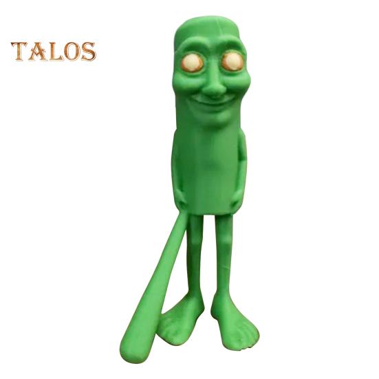 

3D-печатная мультяшная мем-статуэтка из PLA-пластика, скульптура, украшение для домашнего офиса, настольный орнамент, коллекционный подарок зелёный