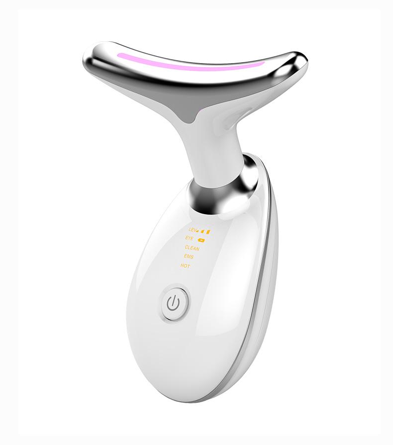 Neck Beauty Instrument - Anti-Wrinkle, Lifting, LED Light Therapy, EMS, 45°C Heat, Rechargeable