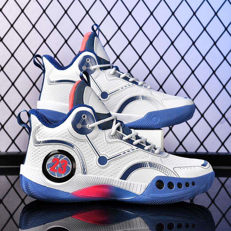 Men's casual shoes sports shoes plus size rubber popcorn basketball shoes