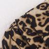 Kaslead New Arrival Women's Fashion Style Leopard Print V-neck Body Fitted Waist Flare-Sleeve Shirt Tops