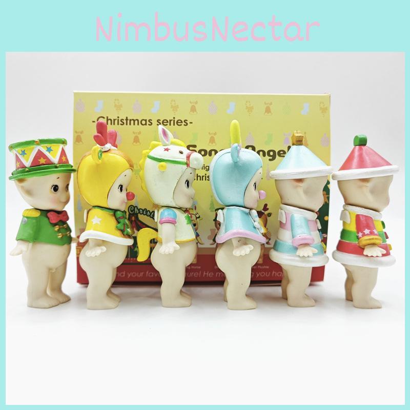 Series Christmas Doll Unicorn Elk Blind Box Doll Toy Model Cake Gifts Ornaments