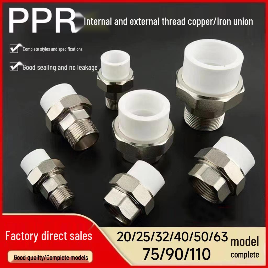 PPR Měď Železo Šroubení, Vnitřní & Vnější Závit, 20-110mm, Oboustranný PPR Železný Konektor