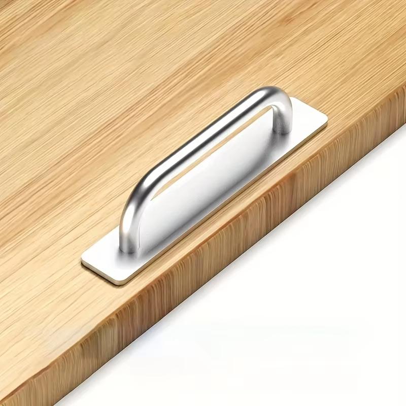 1Pcs Self-Stick Instant Cabinet Drawer Handles Pulls - 5.8 Inch Stainless Steel Adhesive Door Handles, No Drilling Design