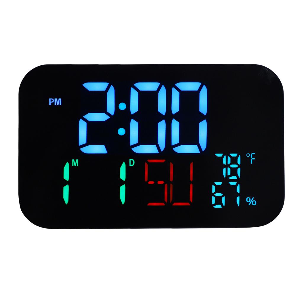 Orologio Intelligente WiFi Termometro Umidità Orologio Digitale Stazione Meteo Sveglia Data Giorno Compatibile con App Tuya Smart Controllo Remoto