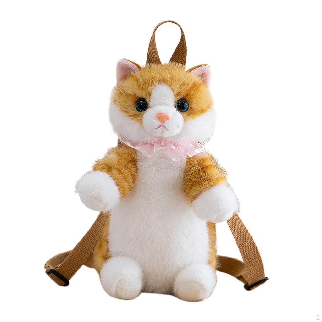 Cat Backpack, Functional Stuffed Animal Bag, Realistic Doll And Secure Storage for Women, Suitable