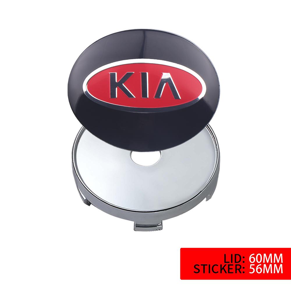 2026 Hot Car Sticker 4PC 56mm 60mm Car Wheel Center Covers Sticker Hub Cap Decoration For KIA Ceed Sorento K5 Rio Sportage Soul