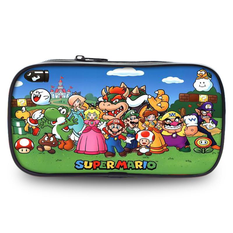 Super Mario Pencil Case Large Capacity Polyester Kids Stationery Organizer For Students