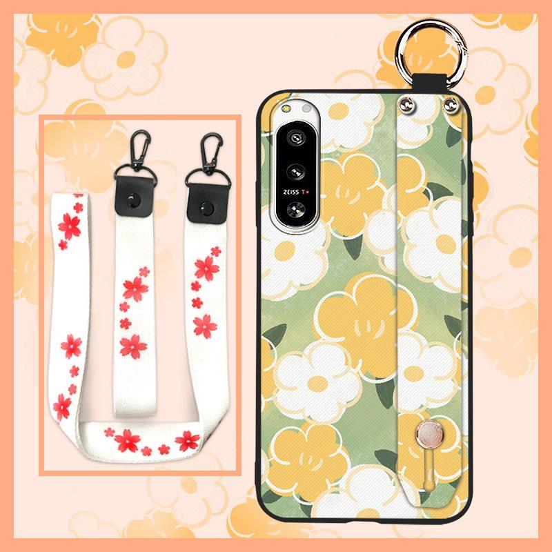 Protective Phone Holder Phone Case For Sony Xperia5 IV Kickstand Dirt-resistant Lanyard Back Cover Waterproof Soft Case