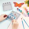 Portapenne per Pittura a Vassoio a 4 Scomparti - Tavolozza per Pittura ad Acquerello Acrilico ad Olio, Contenitore per Penne da Pittura Artistiche Materiali per Pittura