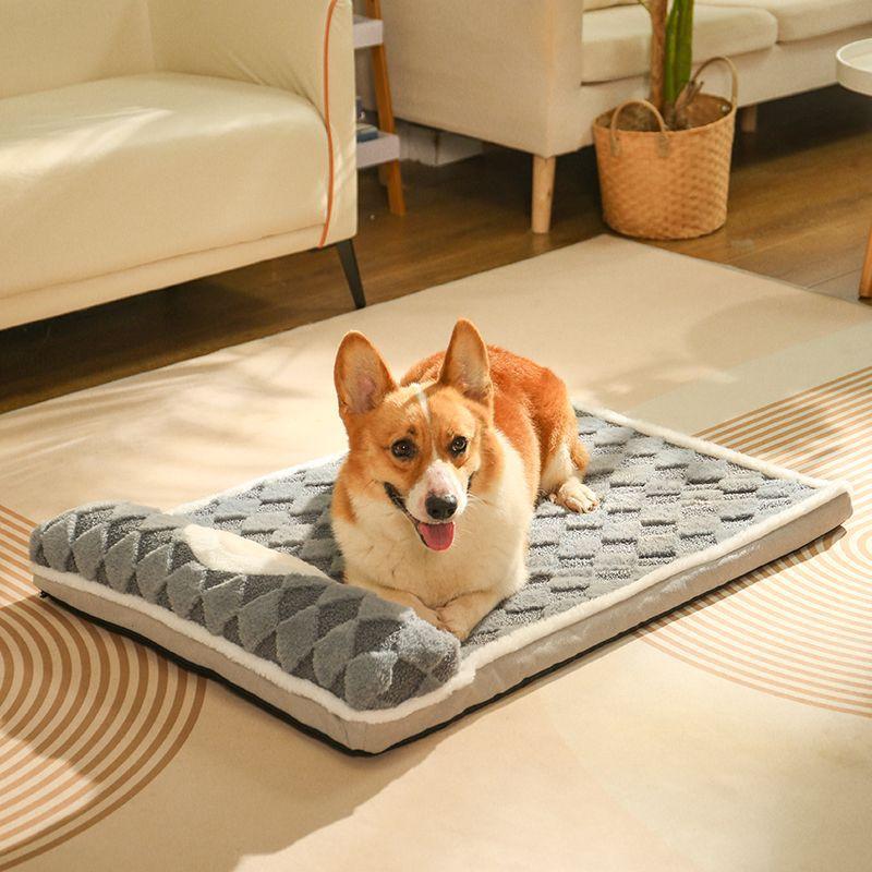 Sleeping Dog Mat Winter Warm Removable Washable Kennel Mattress Pet Supplies Large Dog Dog Bed