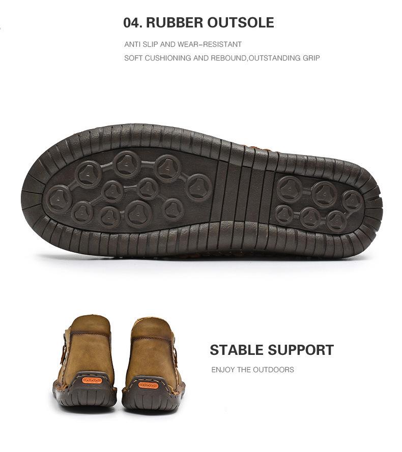 Herren Übergröße Reißverschluss Martin Boots - Herbst/Winter Lässig Outdoor Handgefertigt Genähte Stiefel