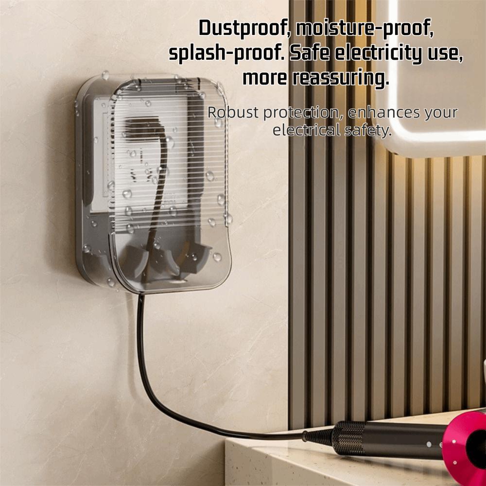 Clear Waterproof Socket Cover Self-Adhesive Socket Safety Protective Cover Household Bathroom
