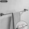 Adhesive Stainless Steel Single Towel Bar with Shelf