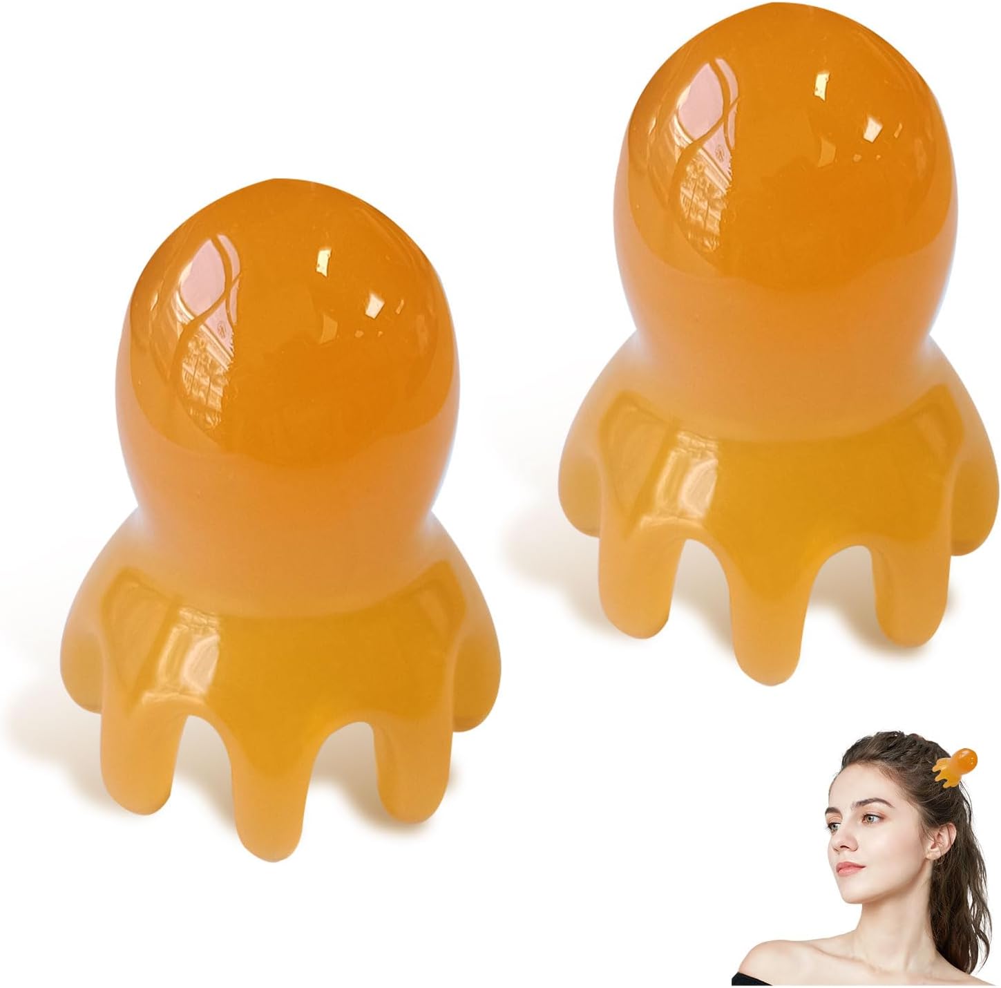 

Resin Octopus Massage Comb Head Meridian Scraping Scalp Massage Brush Acupuncture SPA GuaSha Massage Comb Fatigue Relief Massage