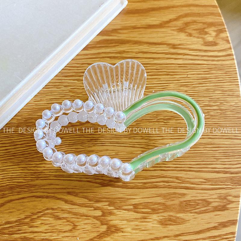 Elegant Fashion Korean Pearl Rhinestone Hair Clip For Women In Heart And Designs Bow