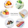 Mesh Drawstring Toy Storage Bags Reusable Washable Pouches for Kids Blocks Puzzle Fruits Vegetables Playroom Kitchen Organizer