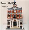 2025 Neues Modell Stadtstraßenansicht Serie Europäischer Baustil Rathaus 10224 Bausteine Feiertags-Geburtstagsgeschenk