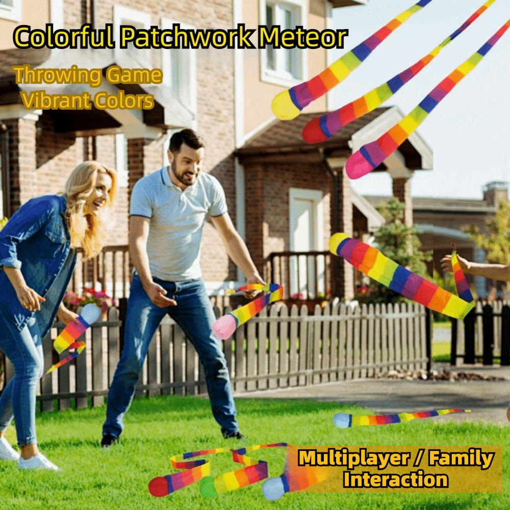 2Pcs Soft Ball Soft Tail Meteor Ball Rainbow Tail Kindergarten Hand Throwing Ball Sensory Training