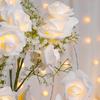 Romantic LED Rose String Lights 1.5/3 M Warm White Rose Flower Lights 10/20 LED Flower Garland Fairy Lights Bedroom Decor