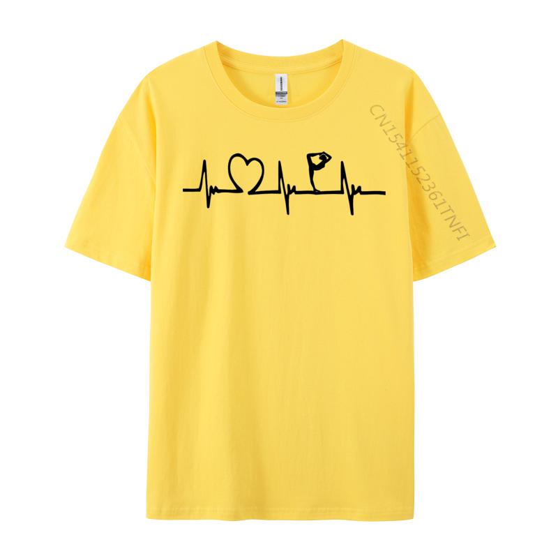 Yoga In Heartbeat Tshirt 2024 Newest Men Tshirt Cotton Tops T Shirt Printed On Oversized Loose TShirt