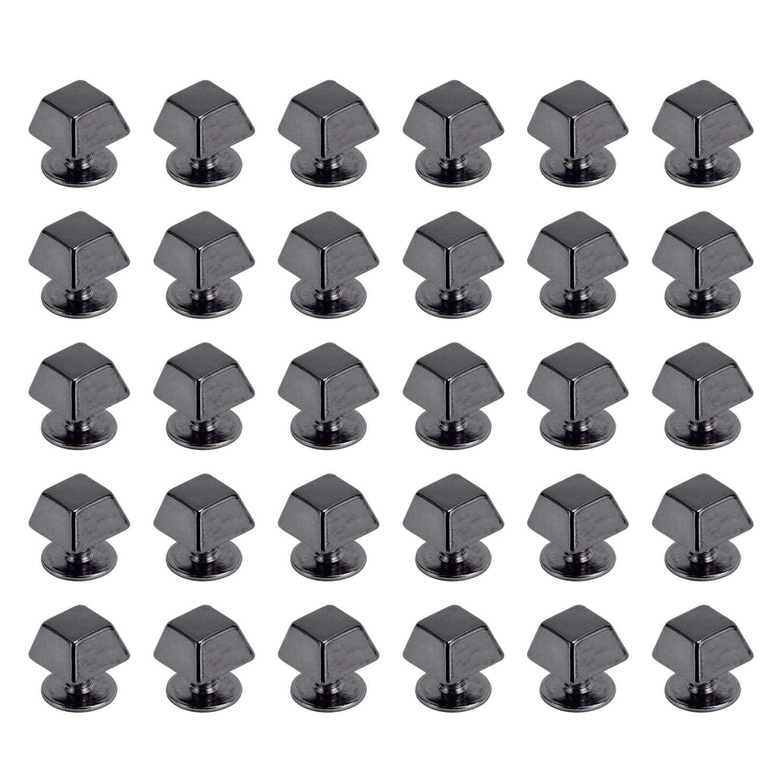 

30 комплектов трапециевидных заклепок 8 мм из цинкового сплава, декоративные заклепки с железными винтами 6 мм для сумок, обуви серый