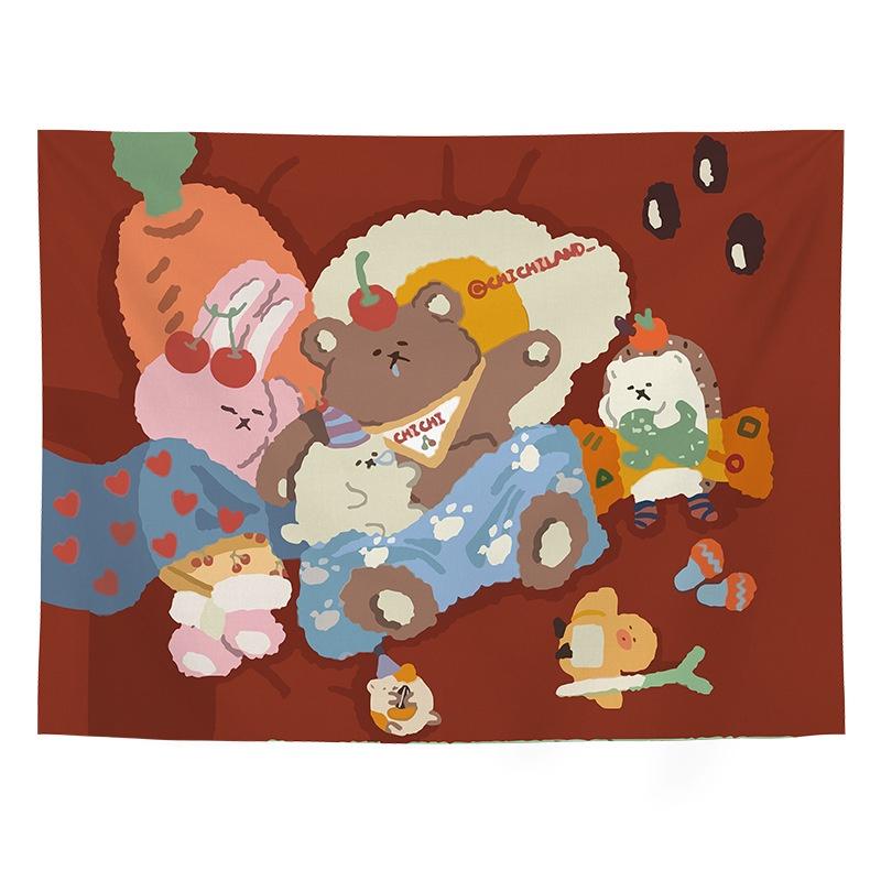 Wandteppich Wandbehang Cartoon Hintergrundtuch Hängendes Tuch Schlafzimmer Raumdekoration Tuch Net Red Foto Wandtuch