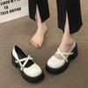 Fashion White Y2K High Heels Pumps Women 2024 Chunky Platform Mary Jane Shoes Woman Sweet Cute heart-shaped buckle Lolita shoes