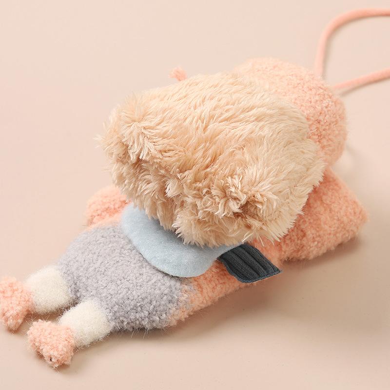 Winter Plus Velvet Children's Gloves Kindergarten Baby Warm and Cold Proof Gloves Cute Finger Rope Knitted Cotton Gloves