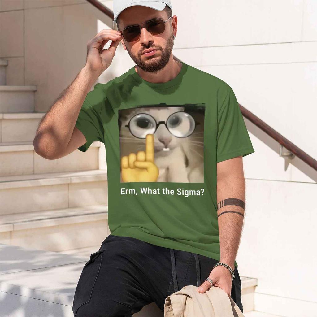 2026 New Erm What Sigma Unisex Tee Funny Humor Print Comfortable Crew Neck Fashion Short Sleeve Top For Unisex And Unisex