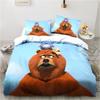 Grizzy och Lemmingarna Sängkläder Set Pojkar Flickor Twin Queen Storlek Påslakan Örngott Säng Barn Vuxen Mode Hemtextil