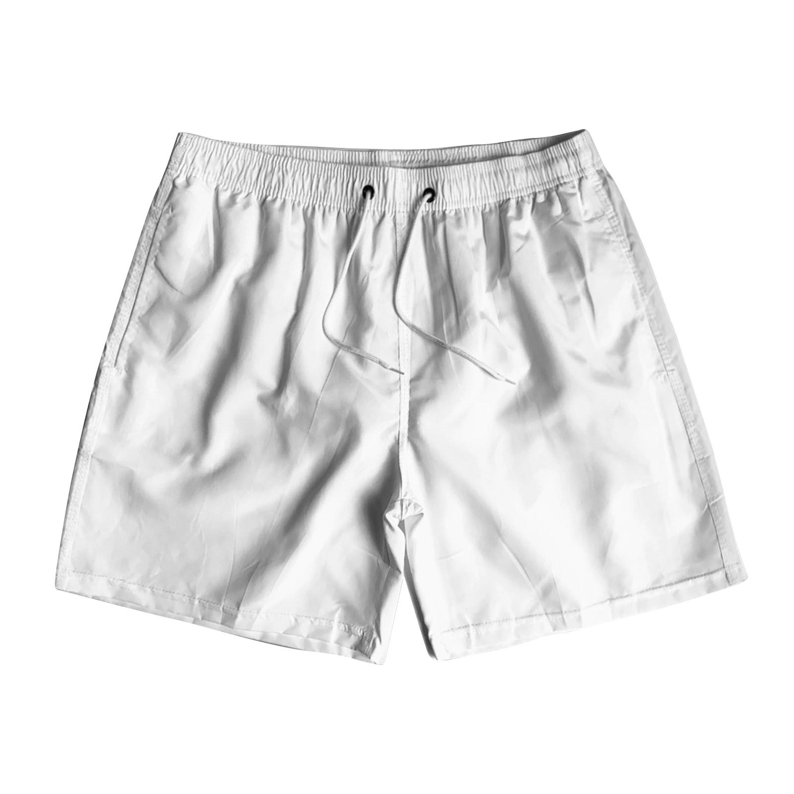 

Мужские быстросохнущие шорты для плавания с подкладкой, спортивные пляжные брюки XXXL белый