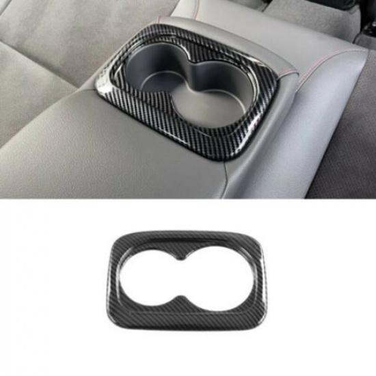 Carbon Fiber Rear Water Cup Holder Frame Cover Trim For Honda Civic 2022 11th