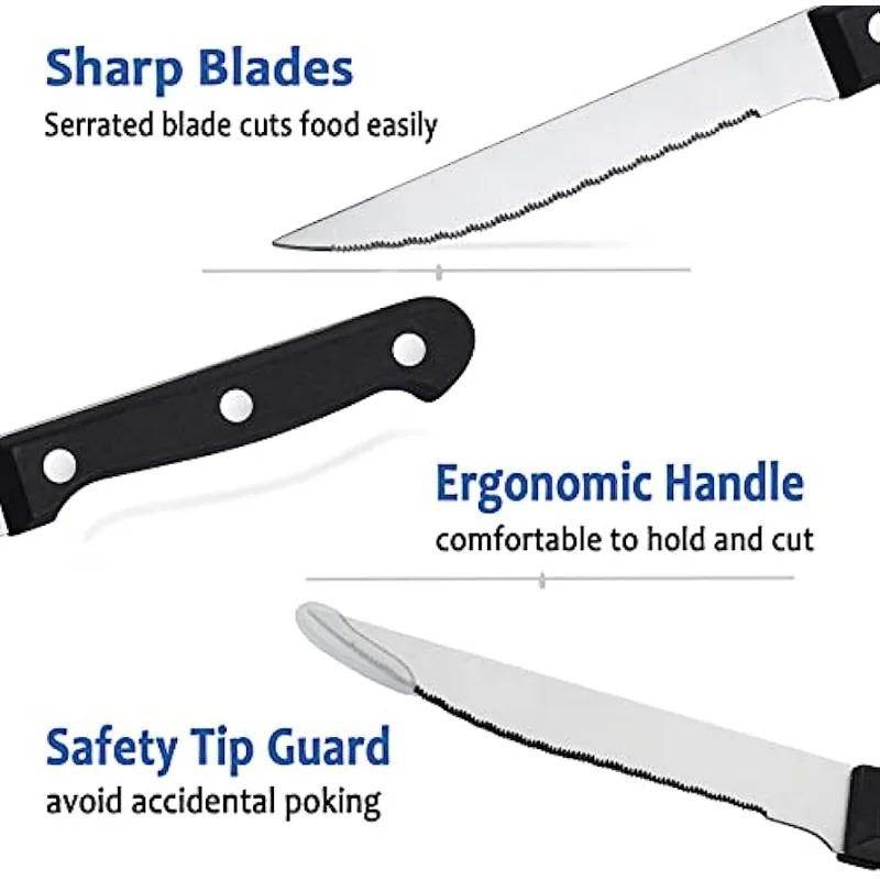 Stainless Steel Steak Knife Set Kitchen Knife Cutter Tools Utility Knife BBQ Knife Bread Steak Knives