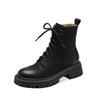 Fashion HOT Fall Shoes Round Toe Thick Heel Women Shoes Winter Women Boots Split Leather Boots Casual Platform Boots Motorcycle Boots