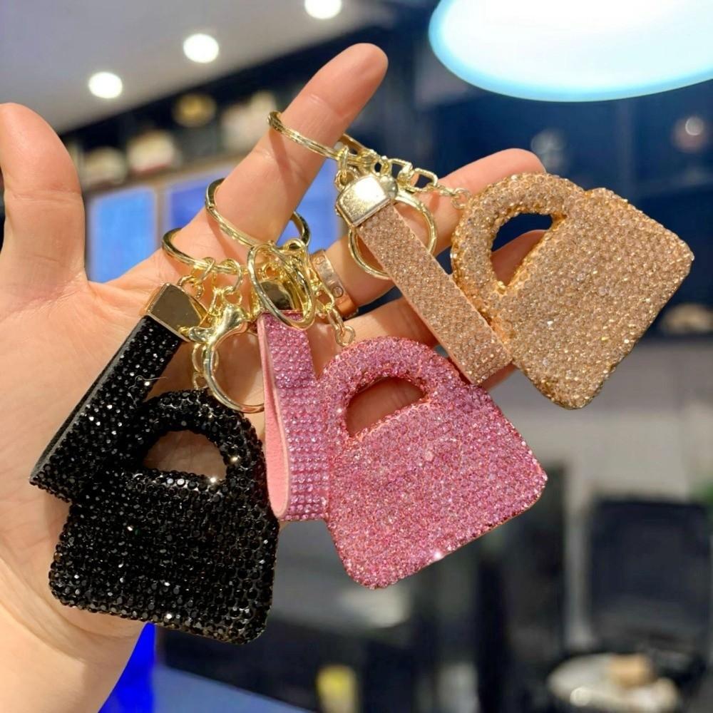 Crystal Mini Handbag Keychain Sparkling Sparkly Keychain High-End Car Key Ring  Keychain Gift