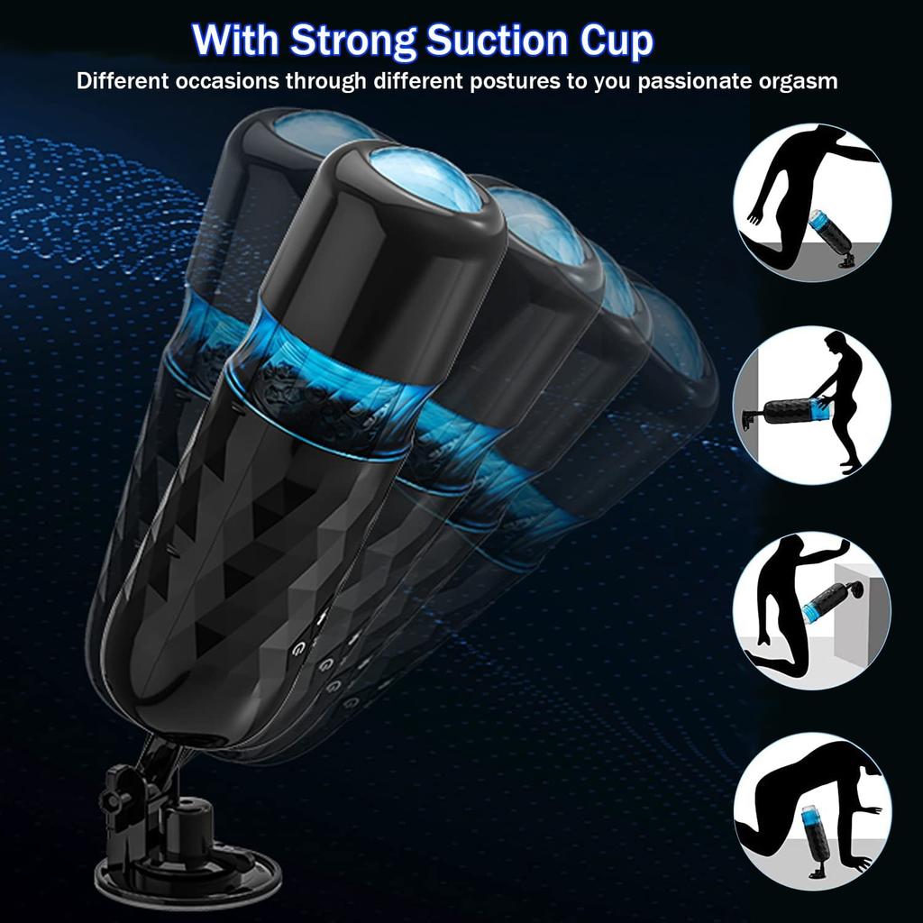 Hannibal Male Masturbators Cup Telescopic Rotation Penis Stimulation Electric Pocket Pussy Vagina Blowjob Adult Sex Toy for Male