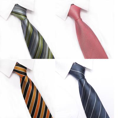 Mulberry Silk Tie New Striped Men'S Formal Business Groom Wedding Career 8.5Cm Gift Box Tie