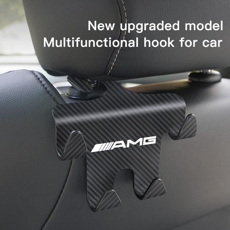 1pc Car Interior Seat Back Hooks Double Hook Storage Accessories For Mercedes Benz AMG A B C E G CLA W211 W203 W204 W210 W124 BA3