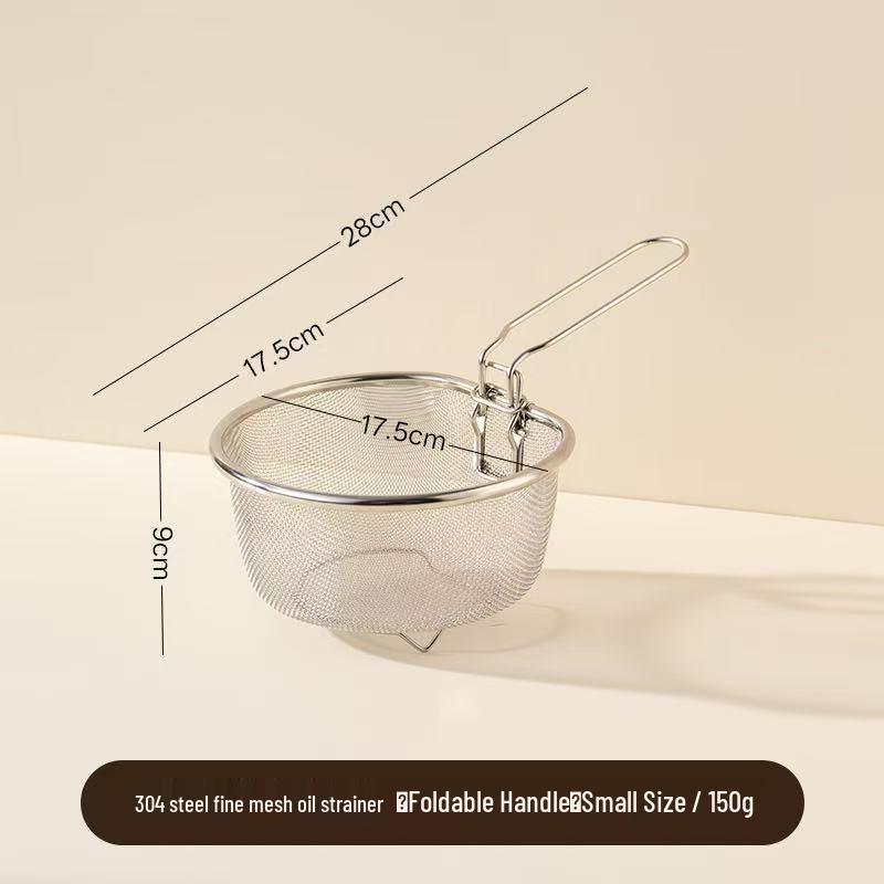 304 Stainless Steel Skimmer for Frying, Boiling, Draining & Filtering Noodles and Vegetables