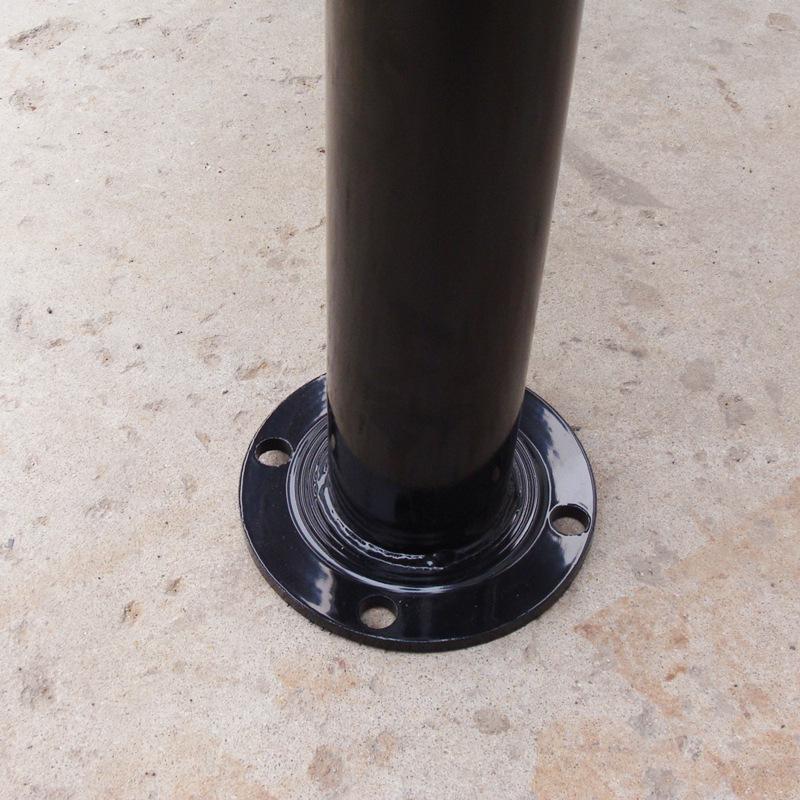Steel Pipe Leg Park Bench with Wood-Plastic Backrest for Courtyard Landscape