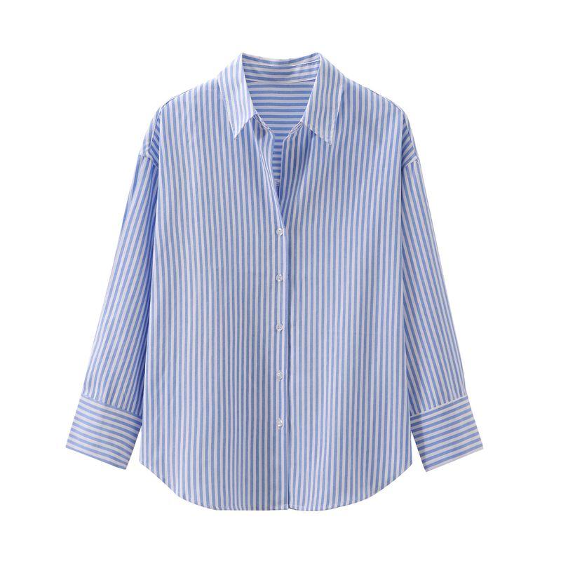 Kaslead New Arrival Women's Fashion Style Fashion All-Match Basic Poplin Shirt 3057422046