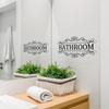 Generic Bathroom Wall Decals, Modern Black Alphabet Stickers, Fade Resistant, 5.91" x 11.81", Door & Wall, 1 Count