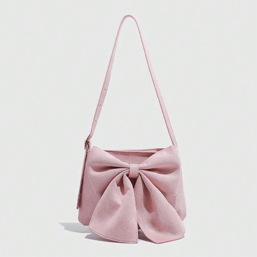 Bag Shoulder Bag Pink Bow Sweet Bag Shoulder Underarm Bag