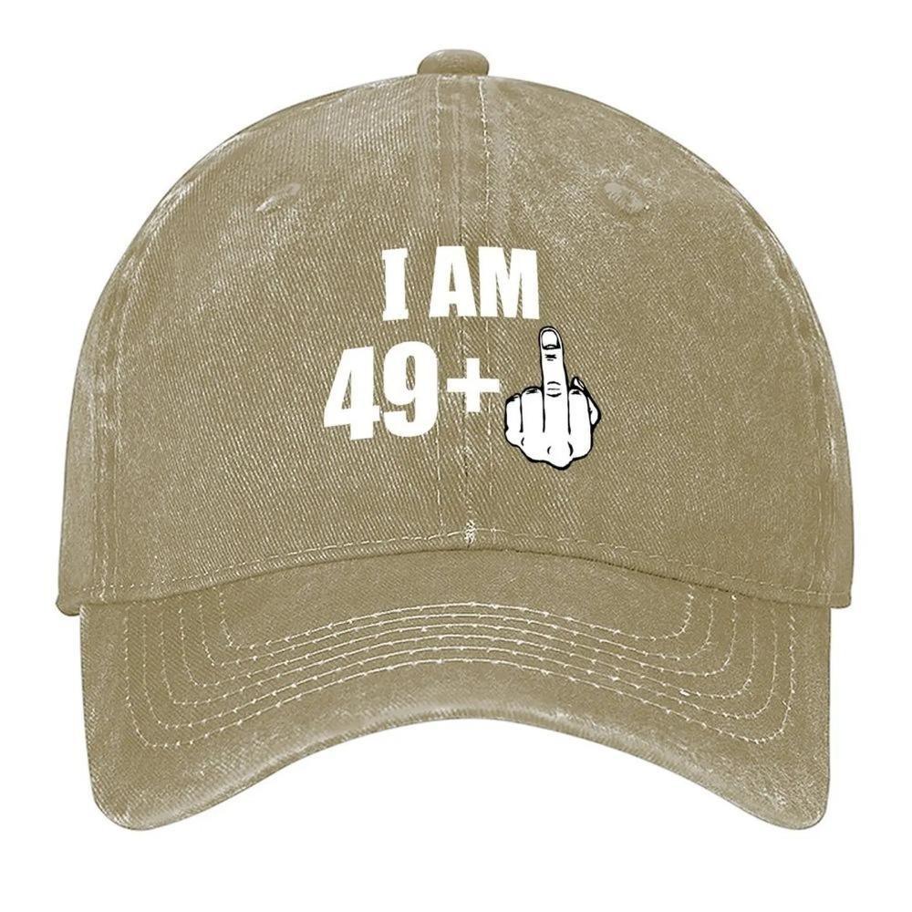 Happy 50Th Birthday I Am 49 Plus 1 Middle Finger Baseball Cap Trucker Cap Hat Men Women Hats Outdoor Sun Protection Fishing