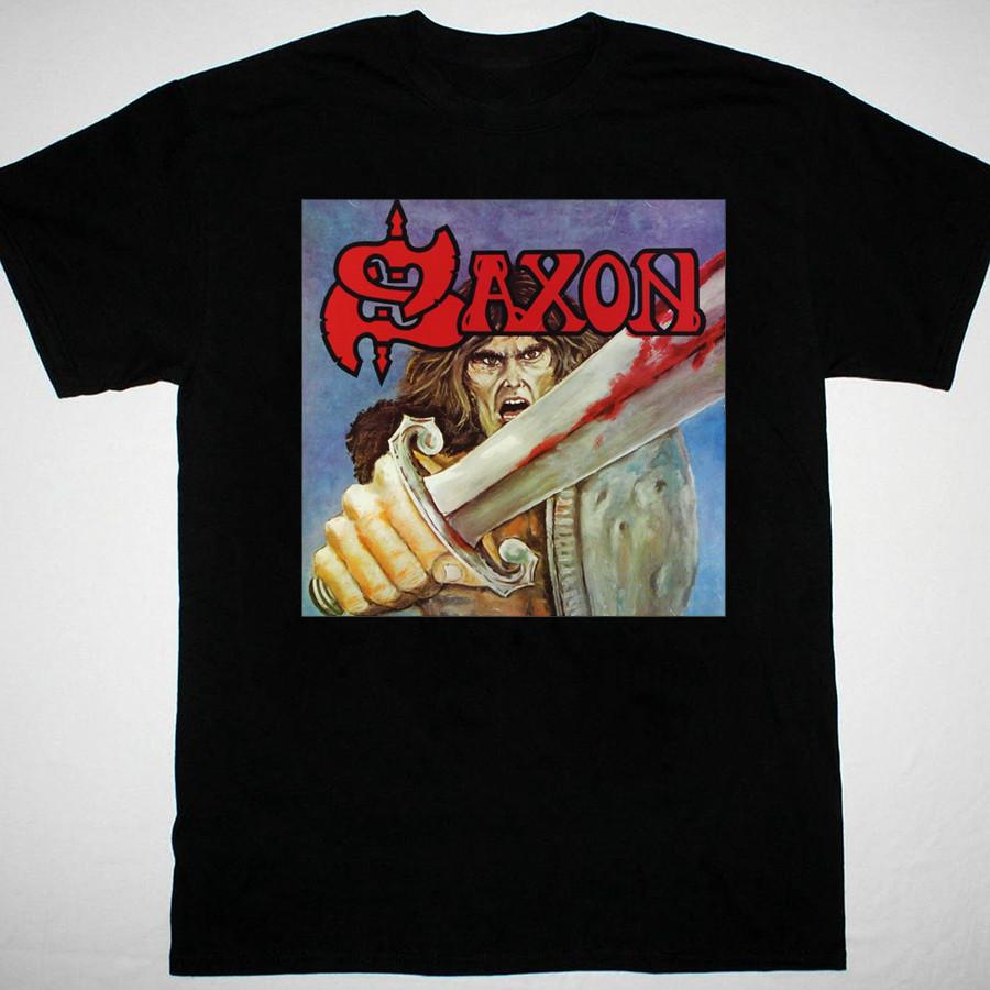 

HOT NEW Saxon band album black T-shirt Unisex All sizes S-5Xl Unisex T-Shirt XXXXL