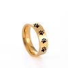 Cazador Cute Animal Paw Rings for Men Women Cat Footprints Finger Ring Stainless Steel Jewelry Birthday Mother Gift Wholesale