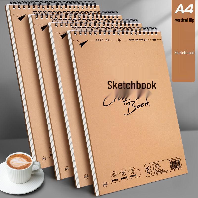 

Утолщенный скетчбук формата А4 для студентов-художников: Быстрый эскиз, Расписанный вручную, Пустой, 16K катушка