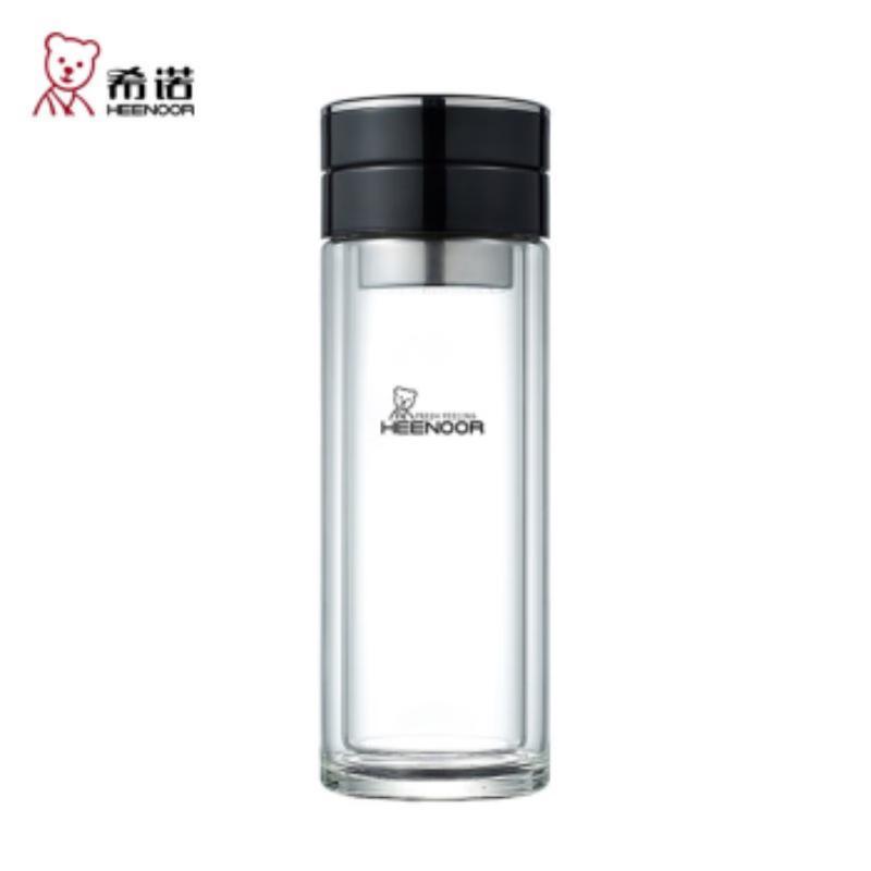 XINUO Double-Layer Anti-Scald Glass Tea Cup